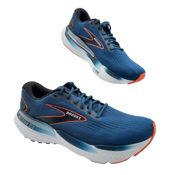 Brooks Glycerin GTS 21 Blue Opal Black Nasturtium Running Sneakers